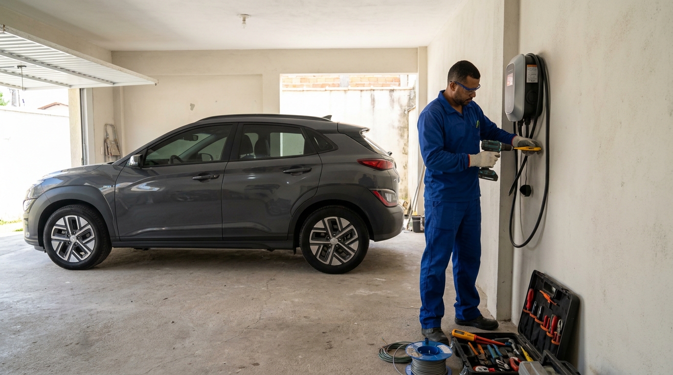 Instalacao de carregador de carro eletrico em Guarulhos‑SP