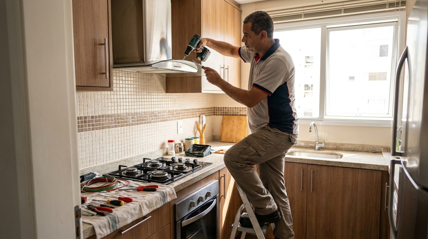 Instalacao de coifa e exaustor profissional em Guarulhos‑SP