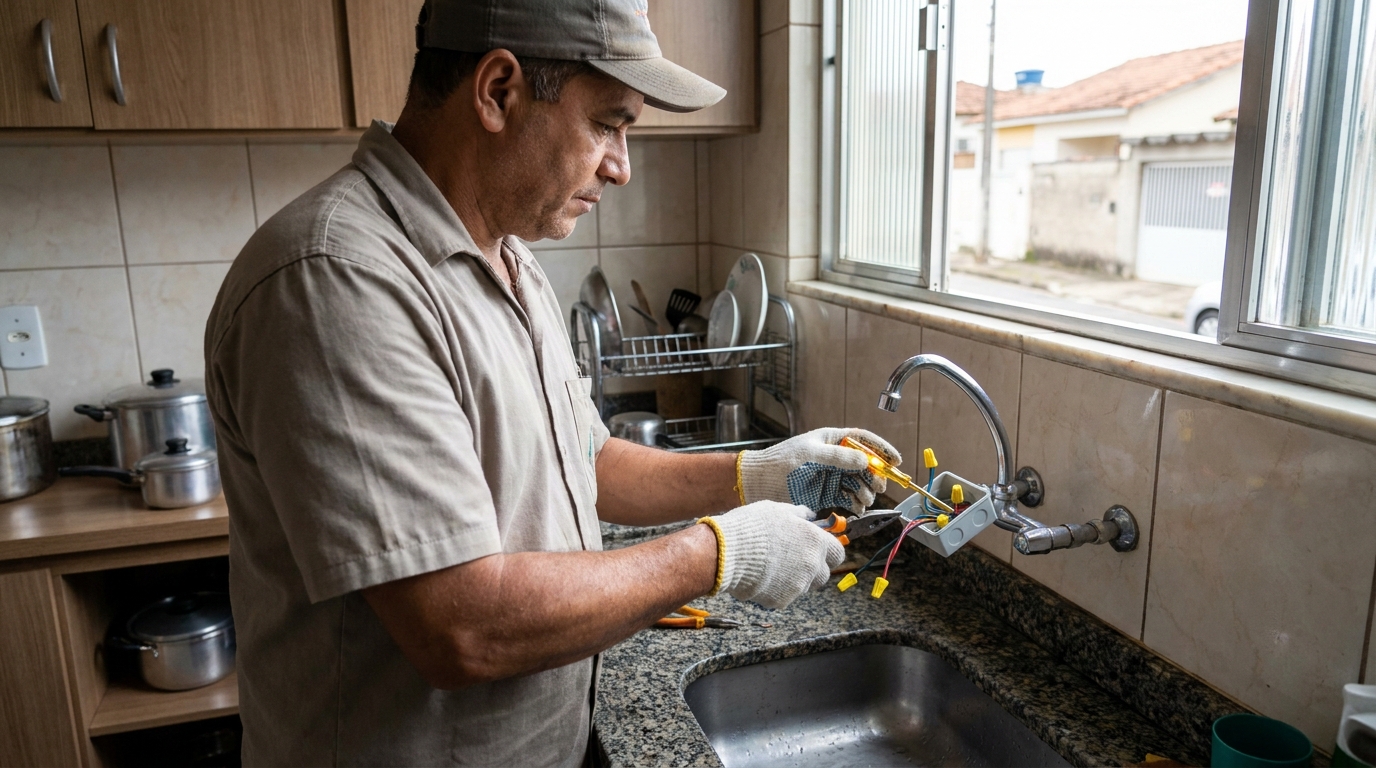 Instalacao de torneira eletrica profissional em Guarulhos‑SP