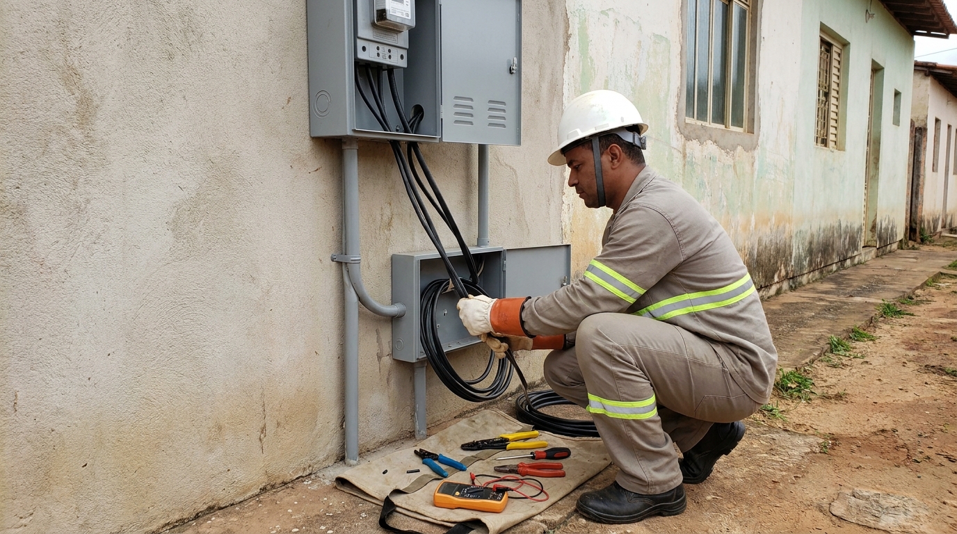 Troca de padrao de energia em Guarulhos‑SP
